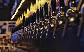 Taps at the bar, Palermo, Sicily, Italy