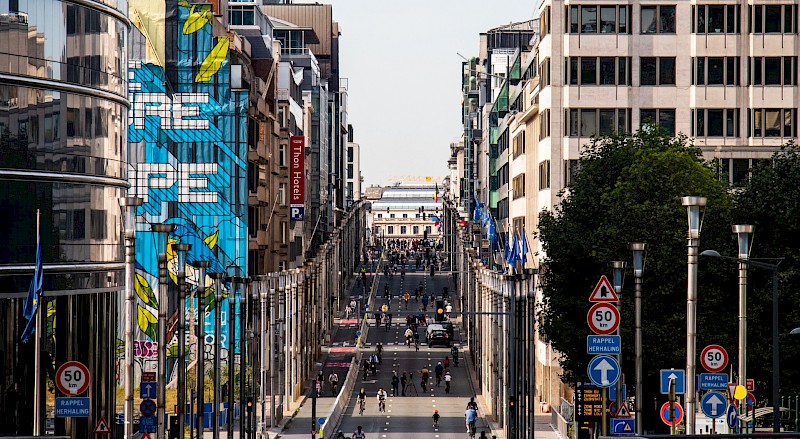 Car free day at Brussels, Belgium. Unsplash:Satyam Kapoor