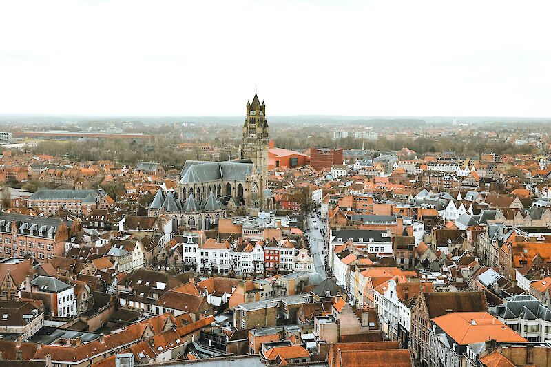 Aerial view of Bruges, Belgium. Olga Subach@Unsplash