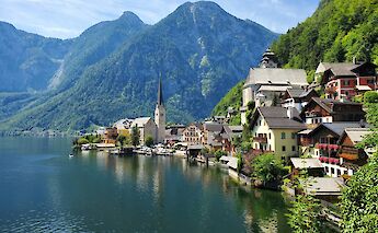 Town by the lake and mountains, Hallstat, Austria. Unsplash@Hasmik Ghazaryan Olson