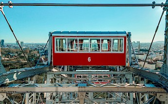Riesenrad, Ferris Wheel at the entrance of the Prater amusement park, Vienna. Unsplash:Shery Arturova