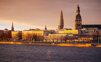 Golden hour at Riga, Latvia. Janis Beitins@Unsplash