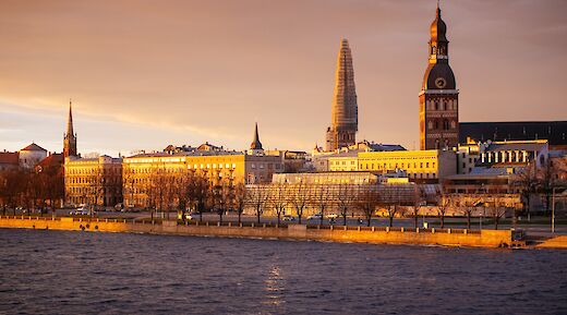Golden hour at Riga, Latvia. Janis Beitins@Unsplash