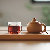 Tea served in a glass tea cup. Manki Kim@Unsplash