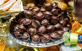 Delicious Piedmont cherries coated in dark chocolate,Turin. Alexander Schimmeck@Unsplash