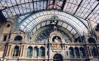 Antwerp Central Railway Station, awarded the first place for the most beautiful railway station in the world by Mashable magazine in 2014. Ishan@Unsplash