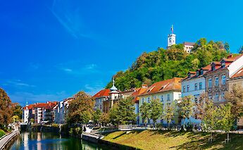 Blue skies above Ljubljana, Slovenia. Eugene Kuznetsov@Unsplash