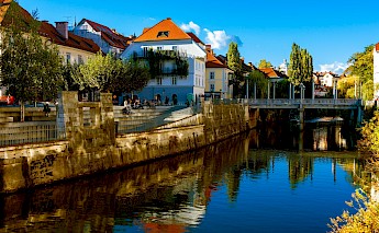 The banks of Ljubljanica, serene afternoon. Eugene Kuznetsov@Unsplash