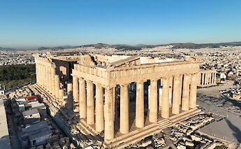The Parthenon from above, Athens, Greece. Getty Images@Unsplash