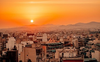 Orange sunset over Athens, Greece. Anastasia Sklyar@Unsplash