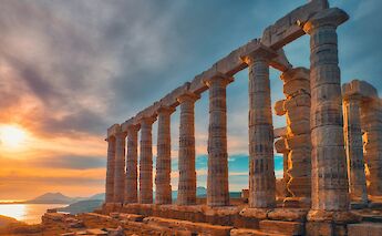 Sunset behind the ruins, Athens, Greece. Getty Images@Unsplash