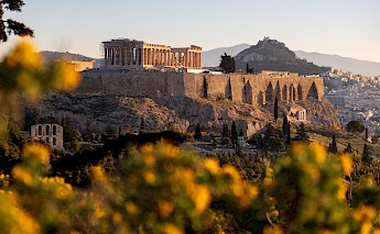 Sunset over the Acropolis, Athens, Greece. Kostas Vourou@Unsplash