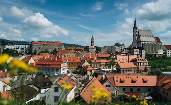 Skyline of Český Krumlov, Czech Republic. Unsplash@Nick Night