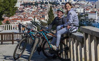 Relaxing at a viewpoint, Split, Croatia.