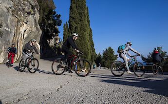 Riding around corners, Split, Croatia.