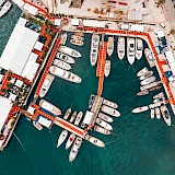 Aerial view of yachts at marina. Spencer Davis@Unsplash