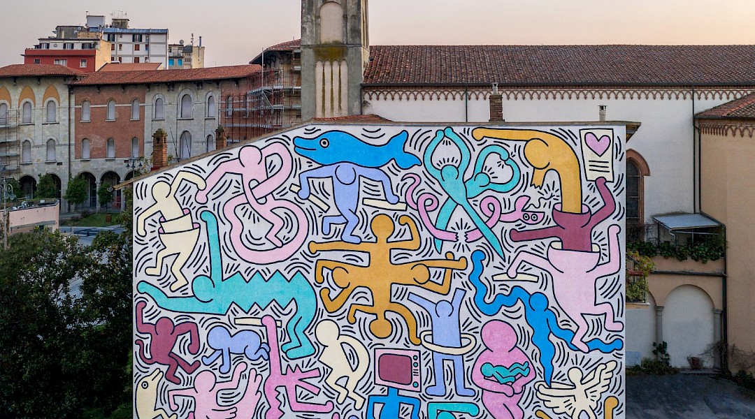 Tuttomondo, Keith Haring mural, Pisa. Guglielmo Giambartolomei@Wikimedia Commons