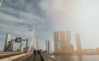 Erasmus Bridge, Rotterdam, The Netherlands. Unsplash: Amy Dekker