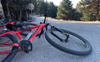 Mountain bikes on the Kefalonia Ainos MTB tour, Greece. CC:TO