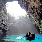 Melissani Lake, or Cave, as it's called, Kefalonia. Fae@Wikimedia Commons