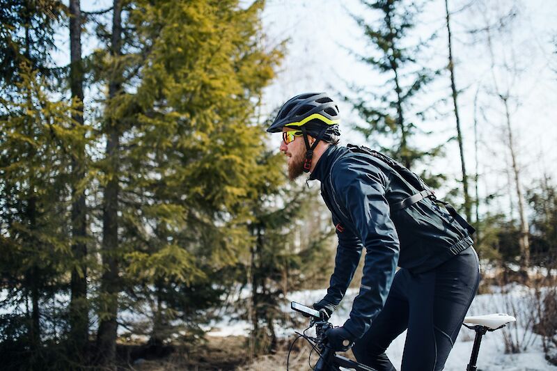 Biking in the snow. Getty Images@Unsplash