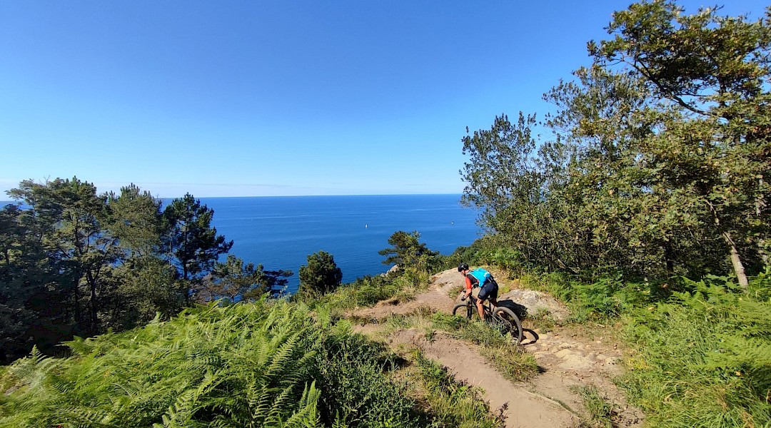Bike tour across Igueldo Mountain, overlooking San Sebastian.