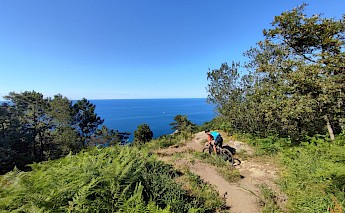 Bike tour across Igueldo Mountain, overlooking San Sebastian.