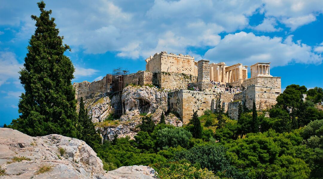 The Acropolis rising above the trees, Athens, Greece. Getty Images@Unsplash