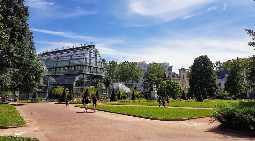 The glasshouse at the Parc de la Tête d'Or, Lyon. Unsplash@John Disandolo