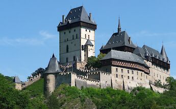 Karlštejn Castle, a Gothic castle in the Czech Republic. CC:Jürgen Regel, Marian…