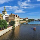 A boat along Vltava river, Prague, Czech Republic. P. Hughes@cc