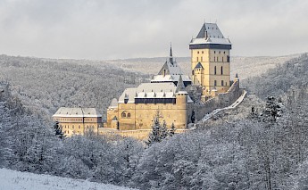 Winter view of the Karlstejn Castle, Prague, Czech Republic. Radomír Šalda@cc