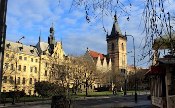 New Town Hall - the administrative centre of Prague's New Town Quarter, Prague, Czech Republic. @CC
