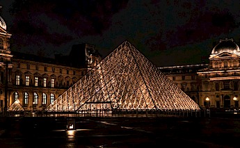 Louvre Pyramid - completed in 1988 and serves as the main entrance to the Louvre Museum, Paris, France. Bastien Nvs@unsplash