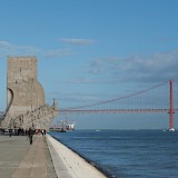 Tourists by the Monument of the Discoveries, Lisbon, Portugal. Red Mirror@unsplash