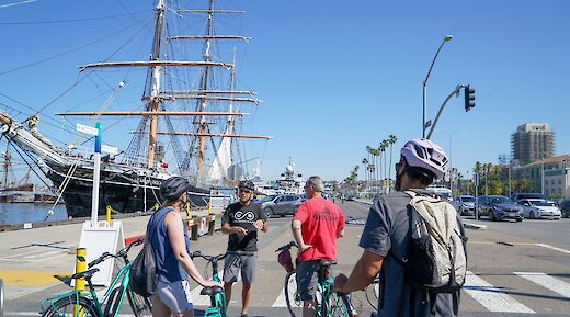 Bike tour of the port, San Diego, California, USA. CC:Unlimited Biking