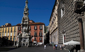Guglia of the Immaculate Virgin, Piazza Del Gesù Nuovo, Naples, Italy. Rutger van der Maar@Wikimedia Commons
