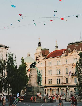 Square in the city centre, Ljubljana. Katrina Eglite@Unsplash