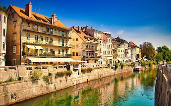 Picturesque view of the Ljubljana river, Ljubljana, Slovenia. Zach Pickering@Unsplash