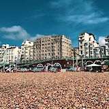 Worm's eye view from the shore of Brighton Beach, Brighton, England. Marco Savastano@Unsplash