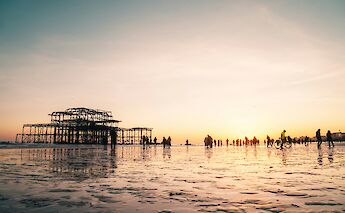 Old Pier in the evening, Brighton, Sussex, England. Ben Collins@Unsplash