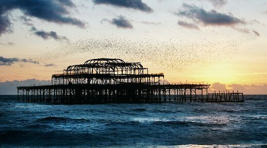 Sunset at the West Pier, Brighton, Sussex, England. Graham Smith@Unsplash