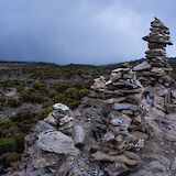 Stone pile, mountain path, Mount Kilimanjaro, Kilimanjaro, Tanzania. Daniel Vargas@Unsplash