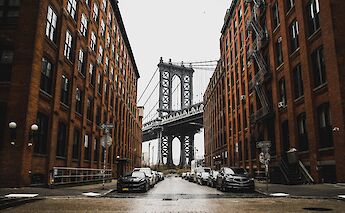 Brooklyn Bridge from the streets of Dumbo, New York, New York. Redd F@Unsplash