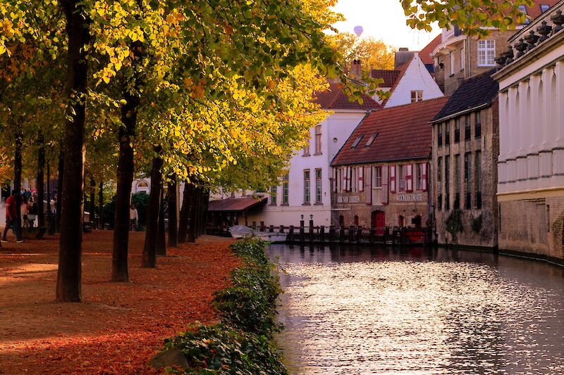 Lovely autumn in Bruges on Grand canal. Peter Boccia@Unsplash
