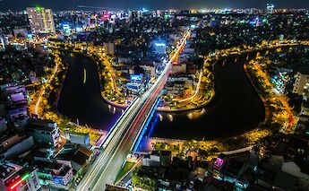 Ho Chi Minh City at night, Vietnam. Mike Swigunski@Unsplash