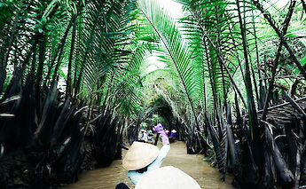 Rowing through the Mekong River Delta, Ho Chi Minh City, Vietnam. Jacky Young@Unsplash