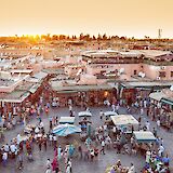 Marrakesh biggest market in Morocco, Jamaa el Fnaa, traditional market and Marrakech city symbol. Calin Stan@Unsplash