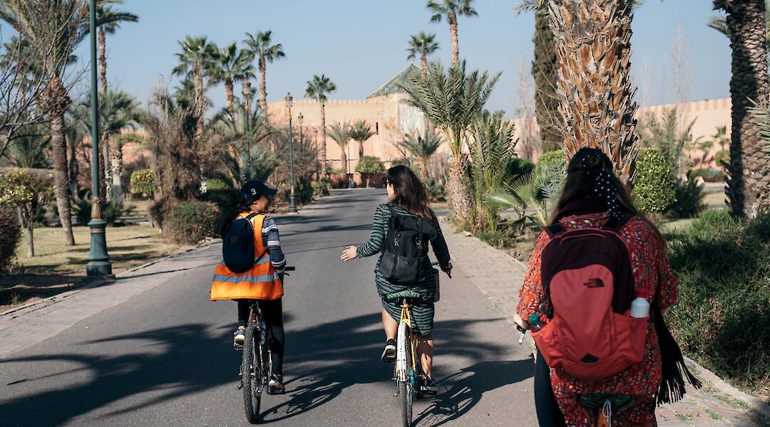 Riding bikes through Marrakesh, Morocco. CC:Pikala Bikes