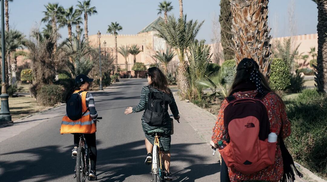 Cycling between the trees, Morocco. CC:Pikala Bikes